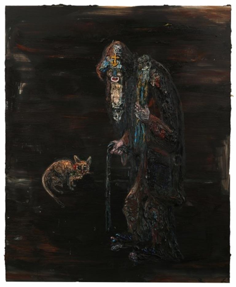 Marinaio con mamma gatta, dipinto a olio su tela di Allison Schulnik, 2012

Informazioni aggiuntive:
Medio: Olio su lino
Dimensioni: 84 × 68 pollici  213.4 × 172.7 cm

Informazioni sull'artista: Allison Schulnik utilizza la pittura, la ceramica e