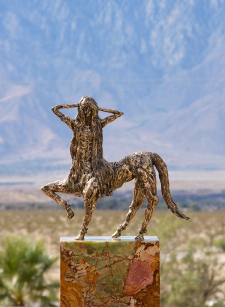 Centaureta 6, Escultura de bronce fundido de Allison Schulnik, 2017

Más información:
Soporte: Bronce fundido sobre base de piedra
Dimensiones: 73,7 × 50,8 × 20,3 cm (29 × 20 × 8 pulg.)
Iniciales del artista inscritas en la parte inferior del casco