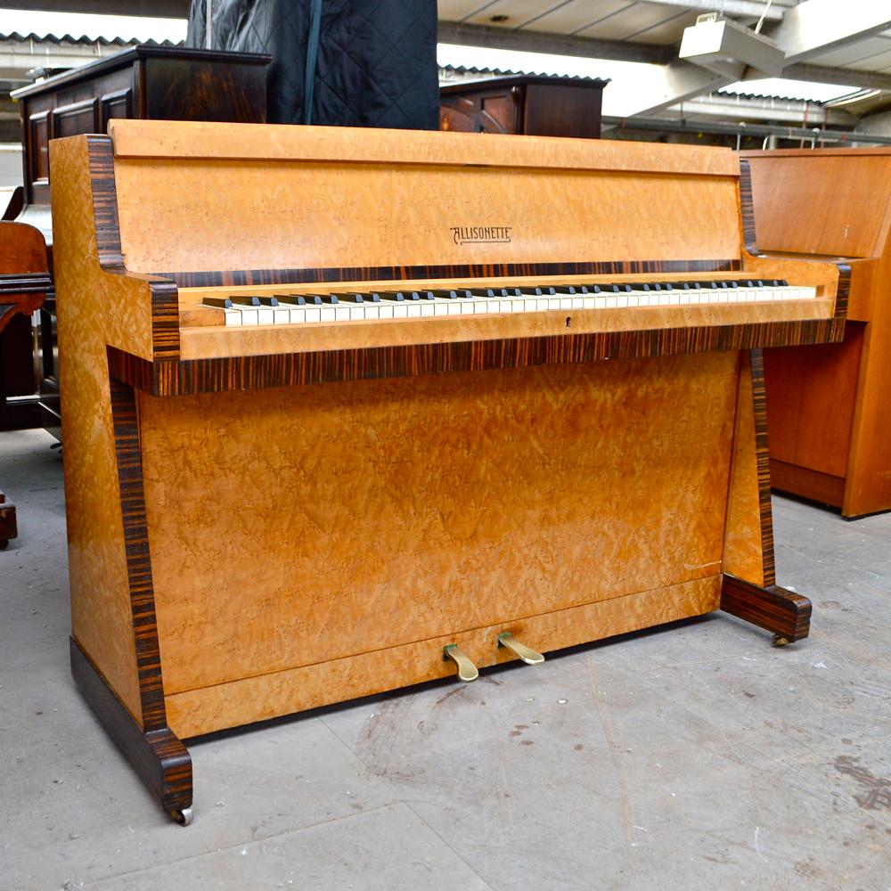 Allison were an English piano maker that made pianos to very high standards. The company started making pianos in 1837 and rapidly become renowned as a maker of serious instruments. This particular Allison is the Allisonette model, made in 1937.