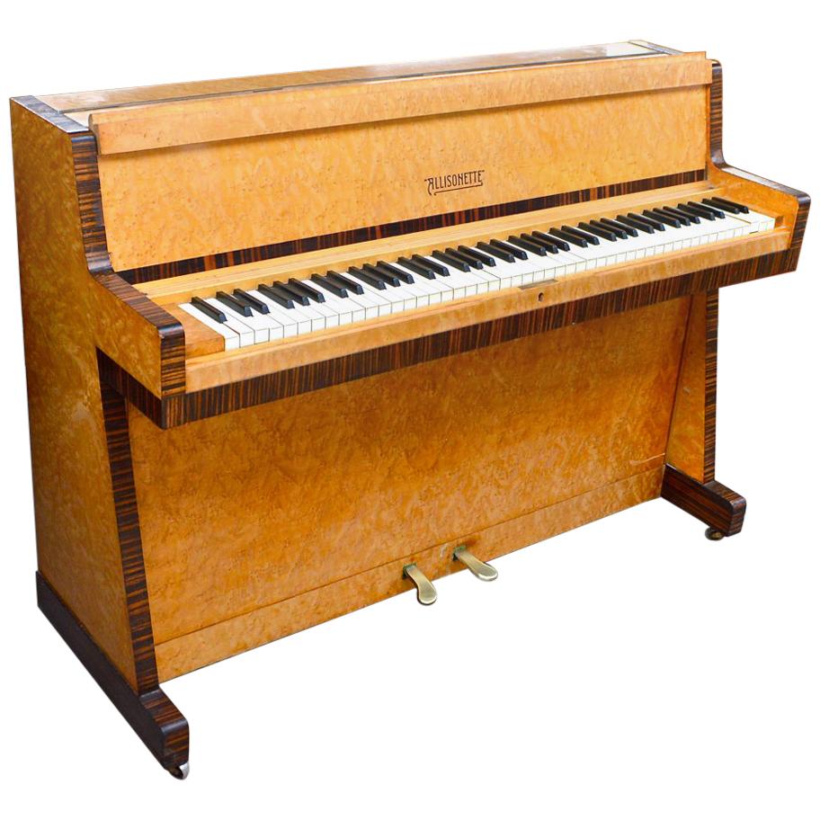 Allisonette Art Deco Studio Piano For Sale