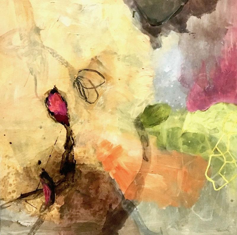 Allison Stewart Abstract Painting - Garden Dialogue