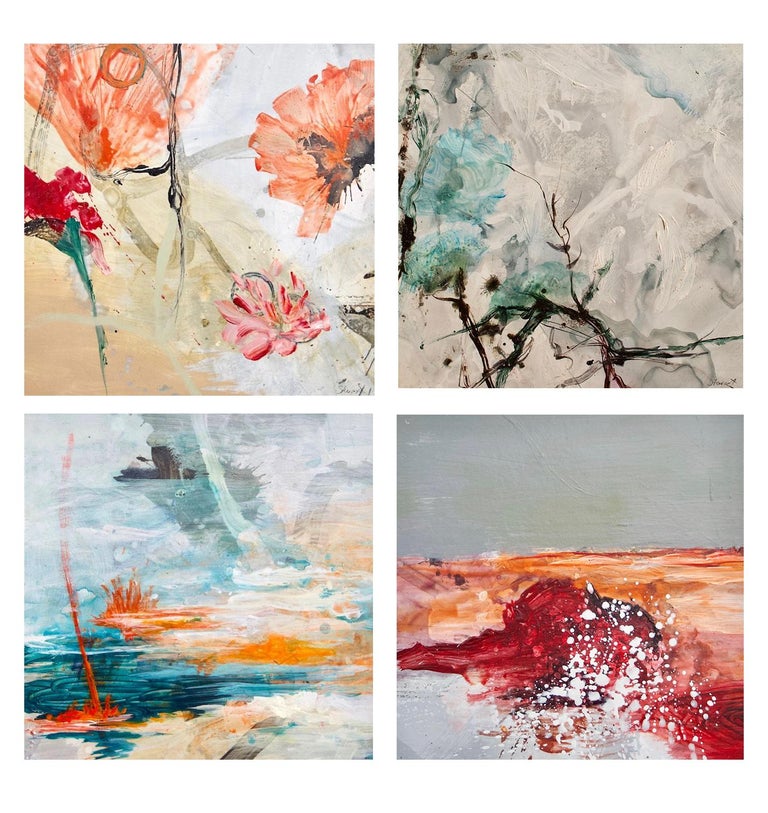 Allison Stewart River Haiku 12 (abstract, water, lilies, feeling, one