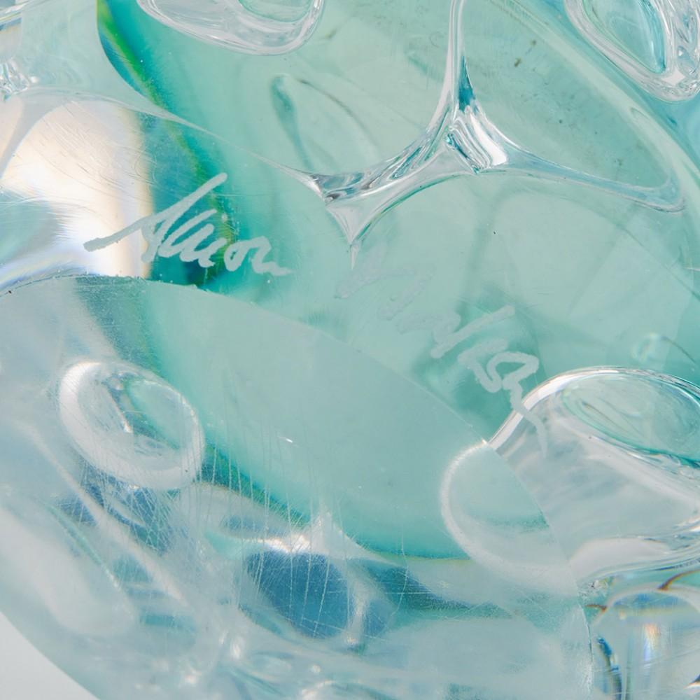 Allister Malcolm Luminescent Aqua Bubble Wrap Cylindrical Vase 2023 For Sale 4