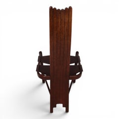 Allmilmö Brutalist Oak Chair, 1980
