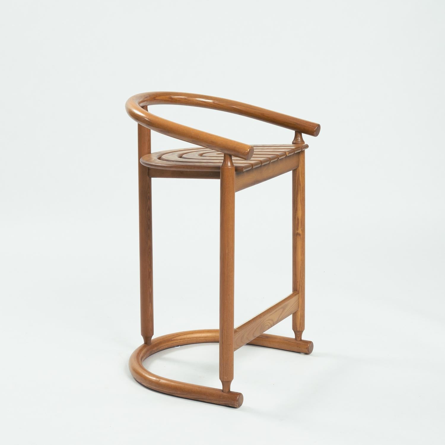 Late 20th Century Allmilmo organic rainbow shaped bar stools, 2, Germany , 1980s