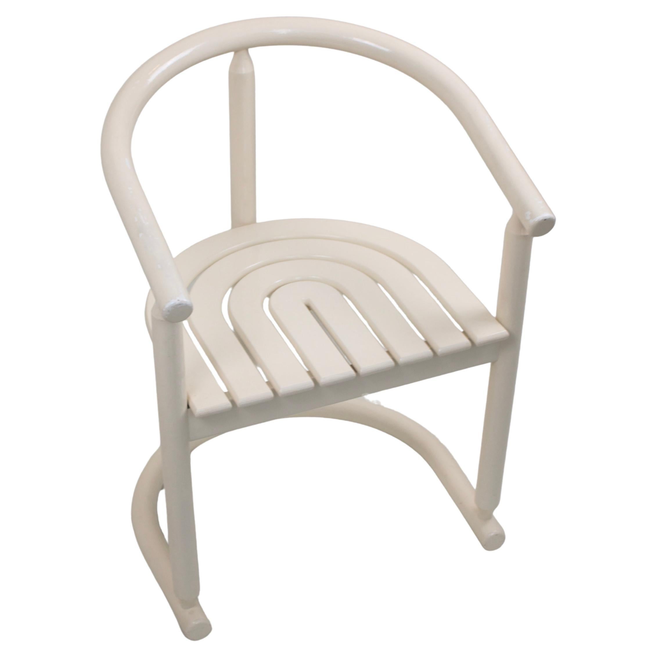 Allmilmö white bentwood chairs, set of four For Sale