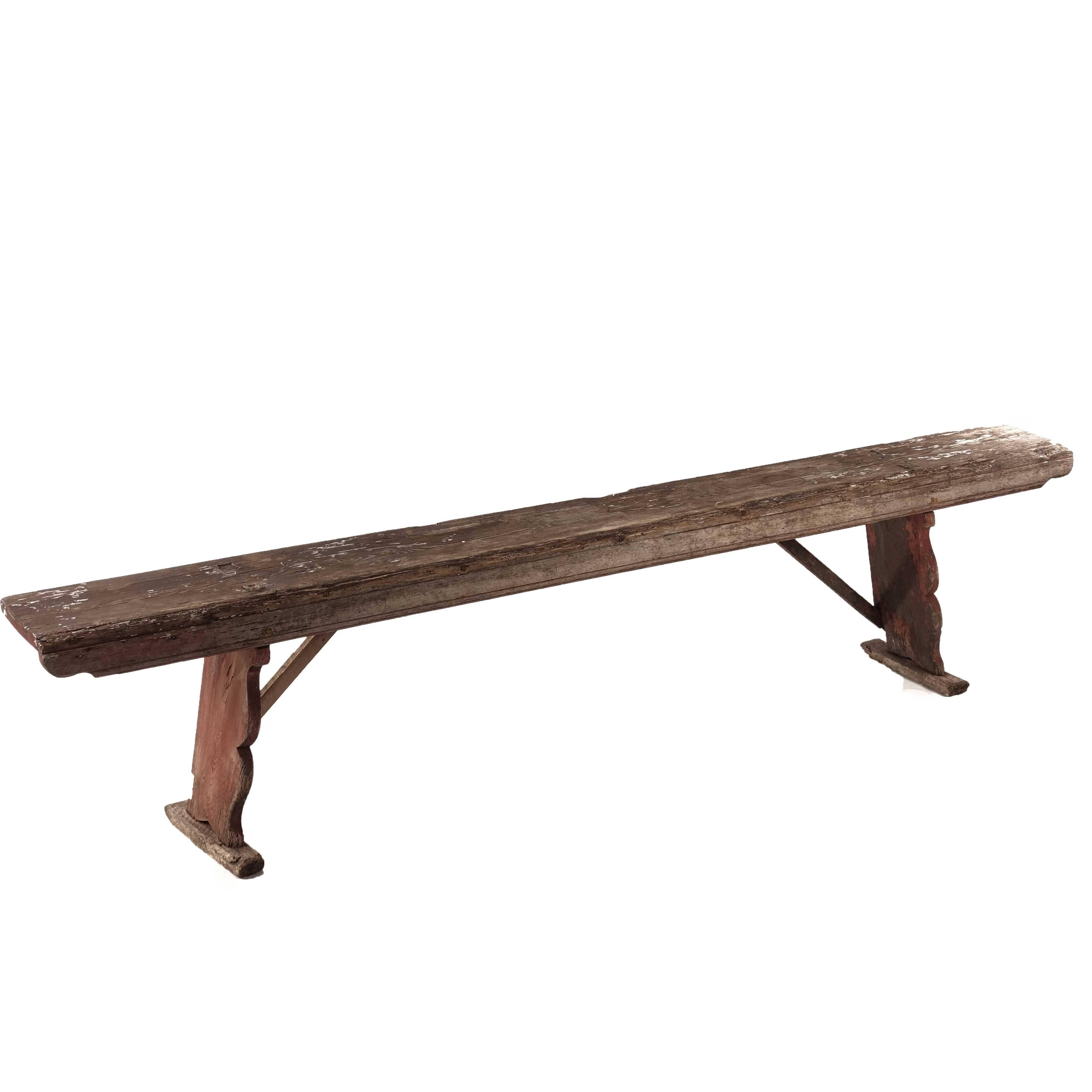 Allmoge Bench from Sweden Late 1800s in Pine For Sale
