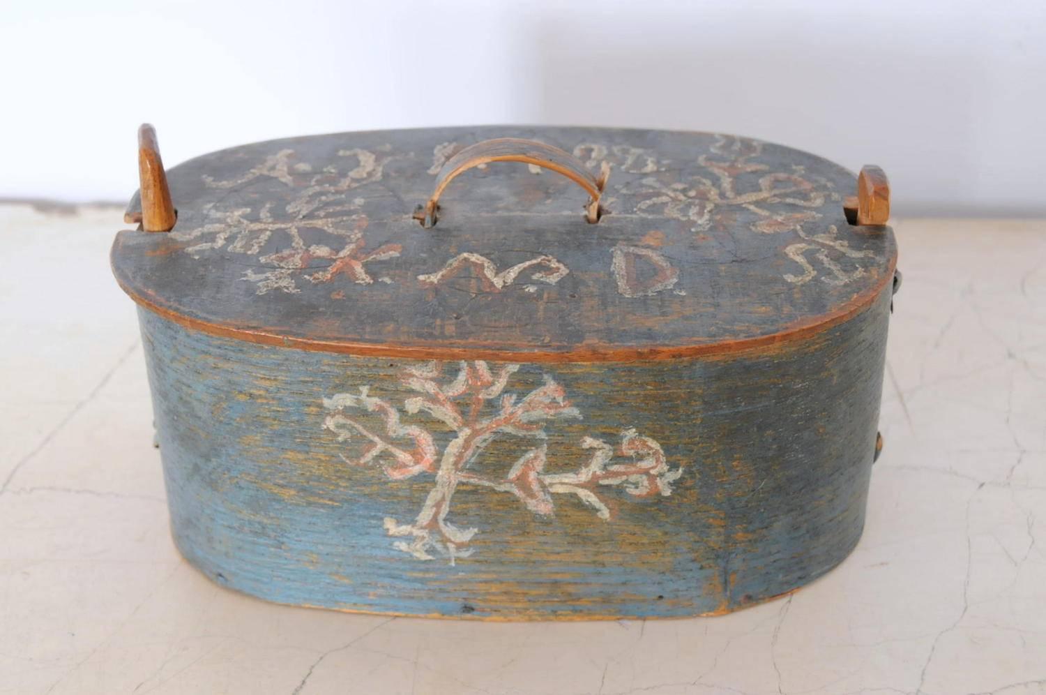 Gustavian Allmoge Box, Inscribed and Dated 1799, Origin Sweden