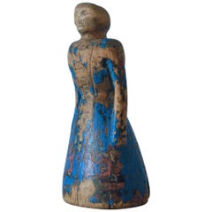 Early 19th Century Wooden Allmoge Doll, Origin: Jämtland, Sweden