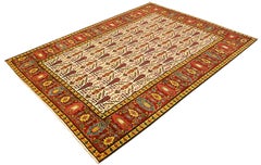 Allover Antique Caucasian Beige Wool Qarabag 'Karabakh' Carpet, 19th Century