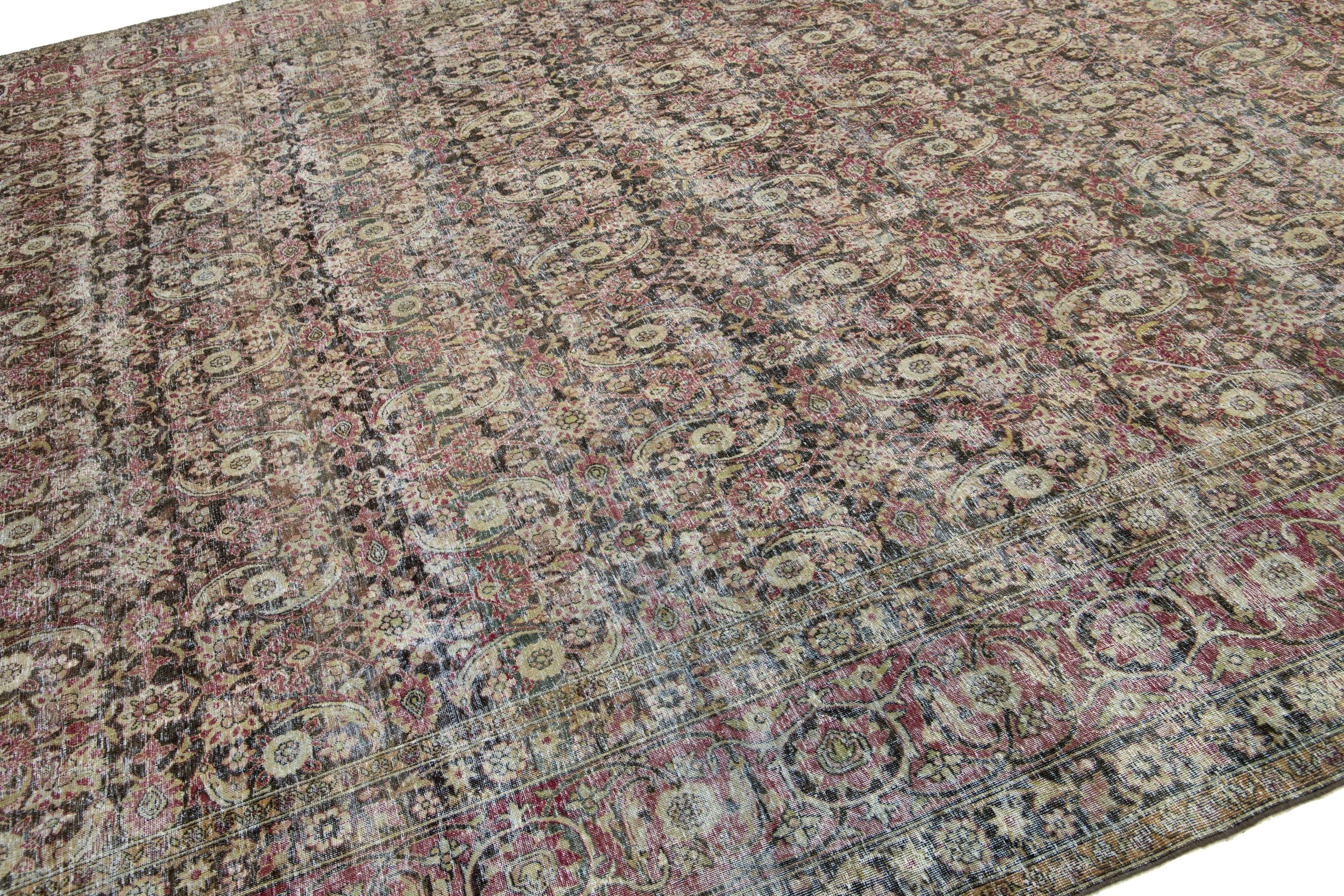 Perse Tapis ancien en laine persane Design/One, coloris Brown en vente