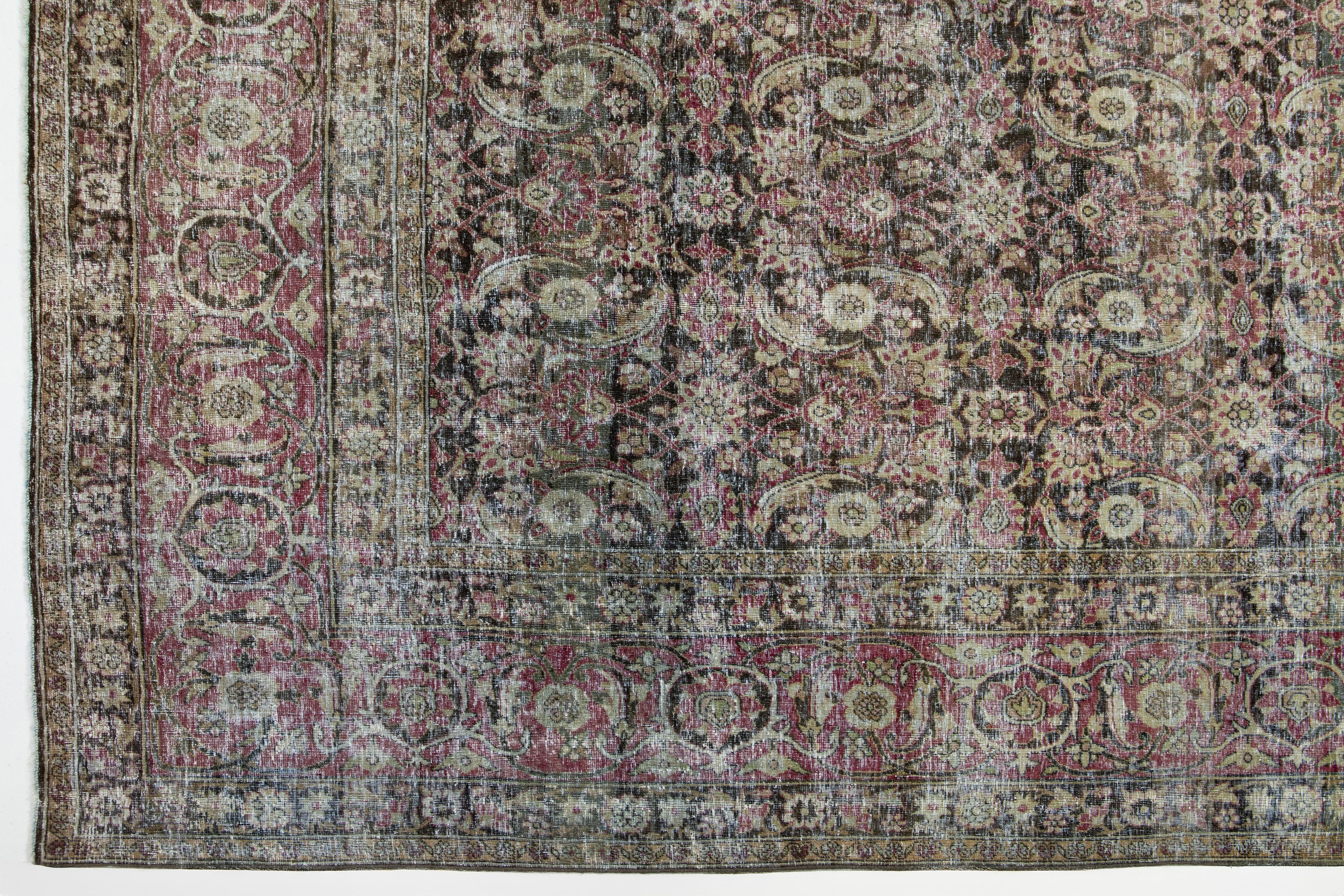 Laine Tapis ancien en laine persane Design/One, coloris Brown en vente