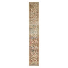 Tapis de course ancien en laine persane Heriz Allover Design des années 1920, de couleur Brown