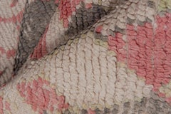 Allover Moroccan Village Rug in Pear Green Clay Red and Faded Black