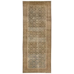 Allover Persisch Malayer Wollteppich aus den 1900er Jahren in Brown