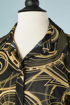 Allover printed jumpsuit with chain on the waist Versace Jeans