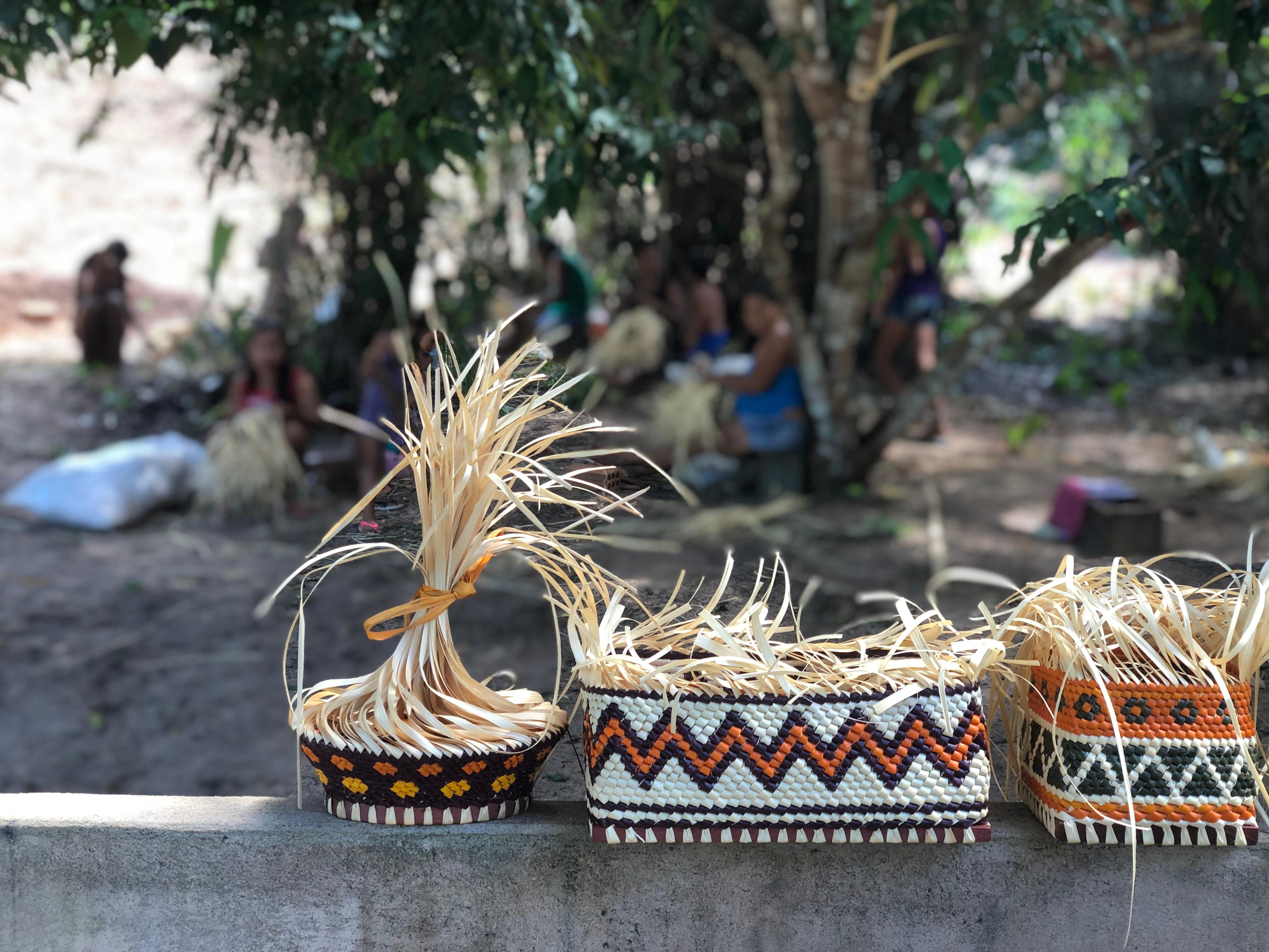 Arts and Crafts Allow Yourself Straw Braided Basket Rectangular