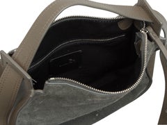 AllSaints Grey Suede Shoulder Bag