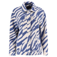 AllSaints Zebra Stripe Wool Shacket/Jacket
