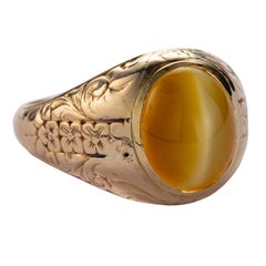 Art Deco Tiger's Eye Ring Allsopp Bros 