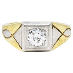 Allsopp-Steller 0.92 Carat Diamond 14 Karat Two-Tone Unisex Ring