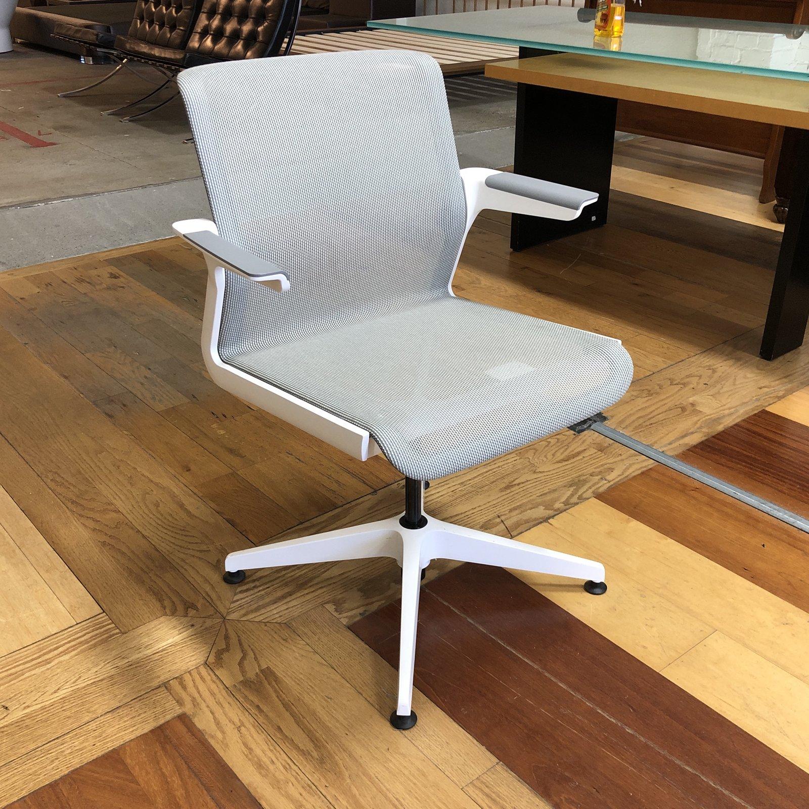 Allsteel White Folding Aware Table and Chair For Sale 7
