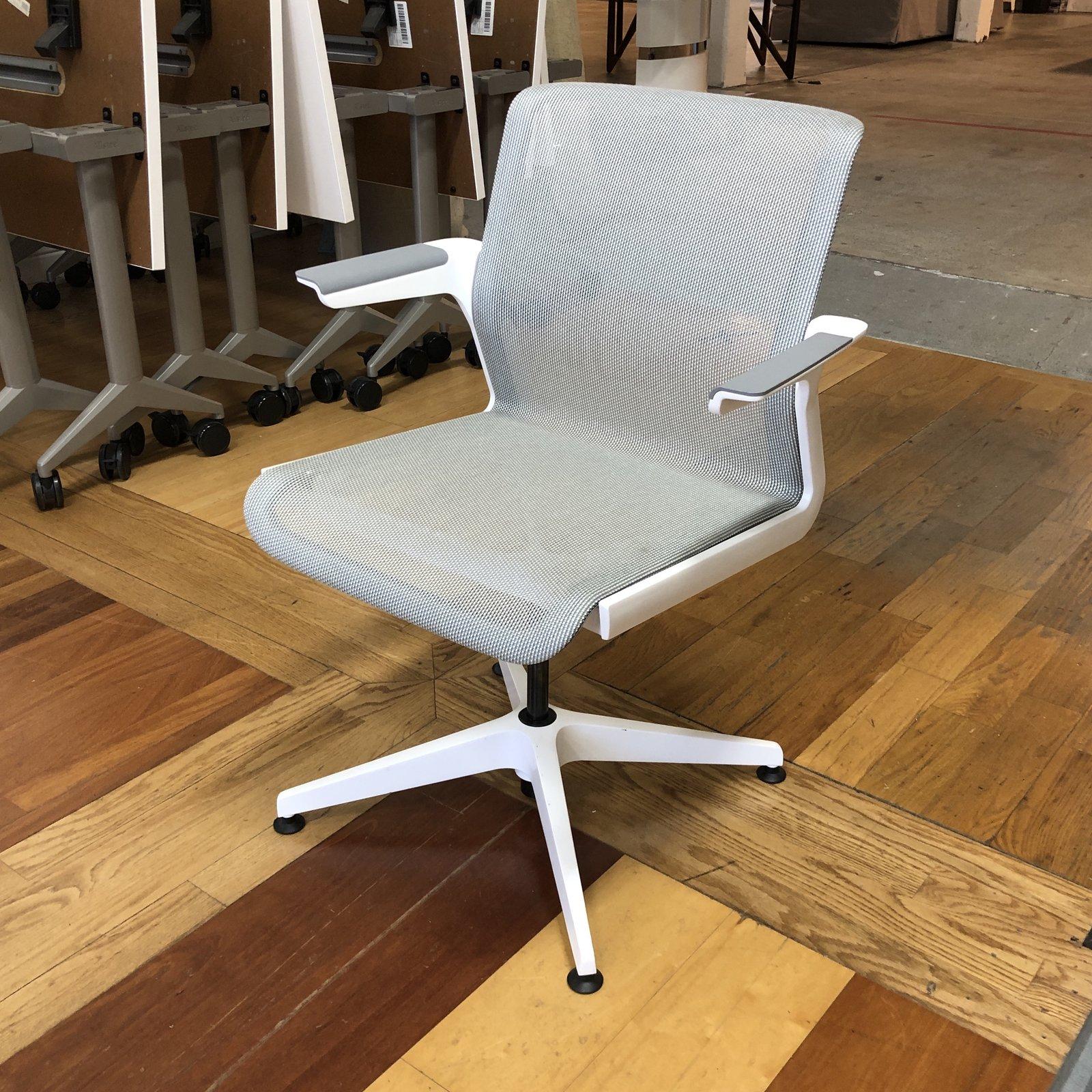 Allsteel White Folding Aware Table and Chair For Sale 8