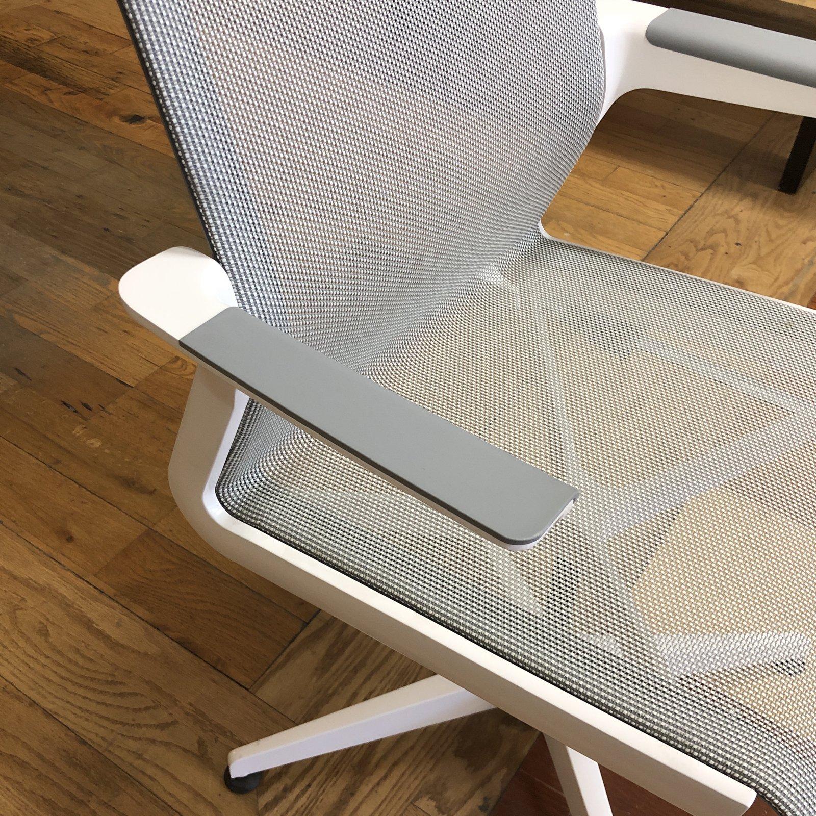 Contemporary Allsteel White Folding Aware Table and Chair For Sale