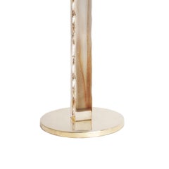 MATCH Contemporary Matchlight floor lamp, art Silvered Glass, melted brass