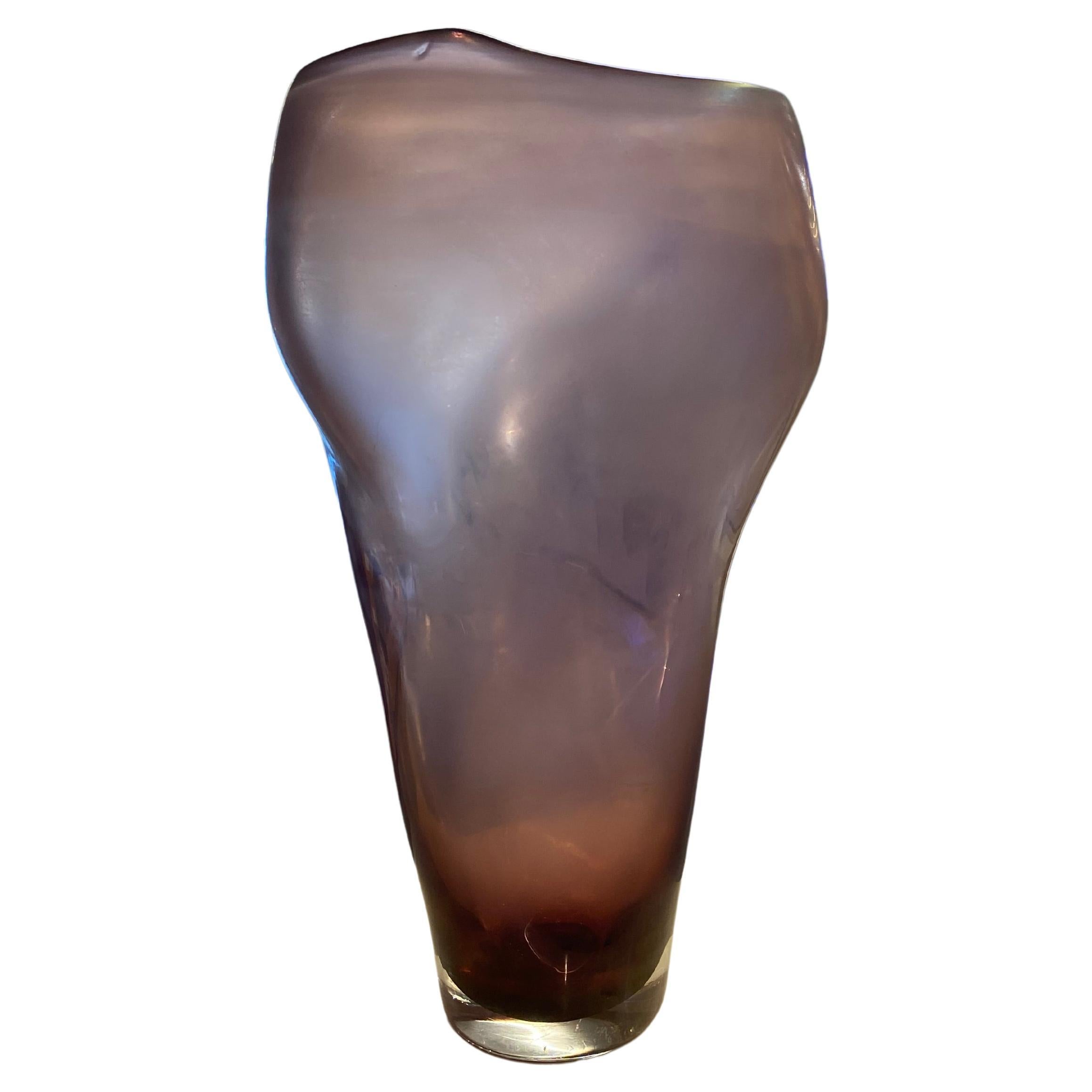 Allungato Handblown Murano Glass Vase For Sale