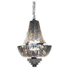 Allure 12 Lights Chandelier in Polished Chrome and Crystal by Aggiolight