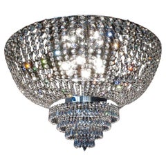 Allure 6 Lights Flush Mount in Polished Chrome and Crystal by Aggiolight