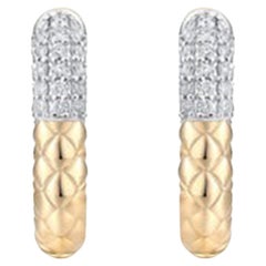 Allure Diamond 14K (or 18k upon request) Yellow Gold Hoop Earrings