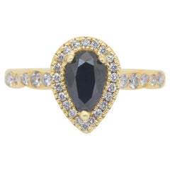 Alluring 1.18ct Diamonds Halo Ring in 14k Yellow Gold - IGI Certified