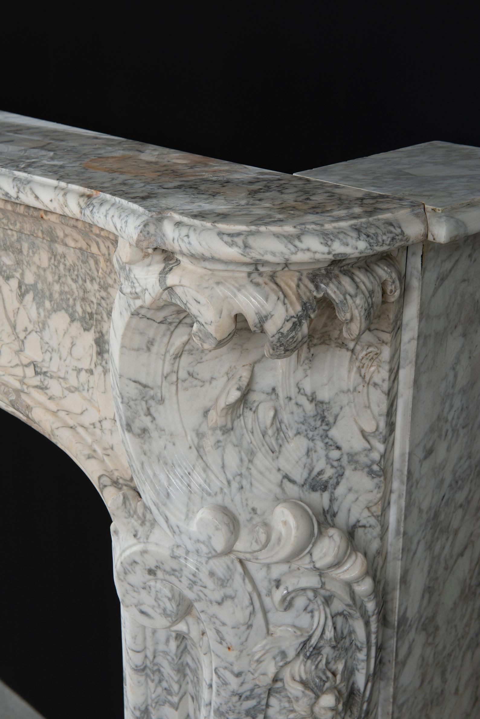 Alluring 18th Century Dutch Louis XV Fireplace Mantel For Sale 5