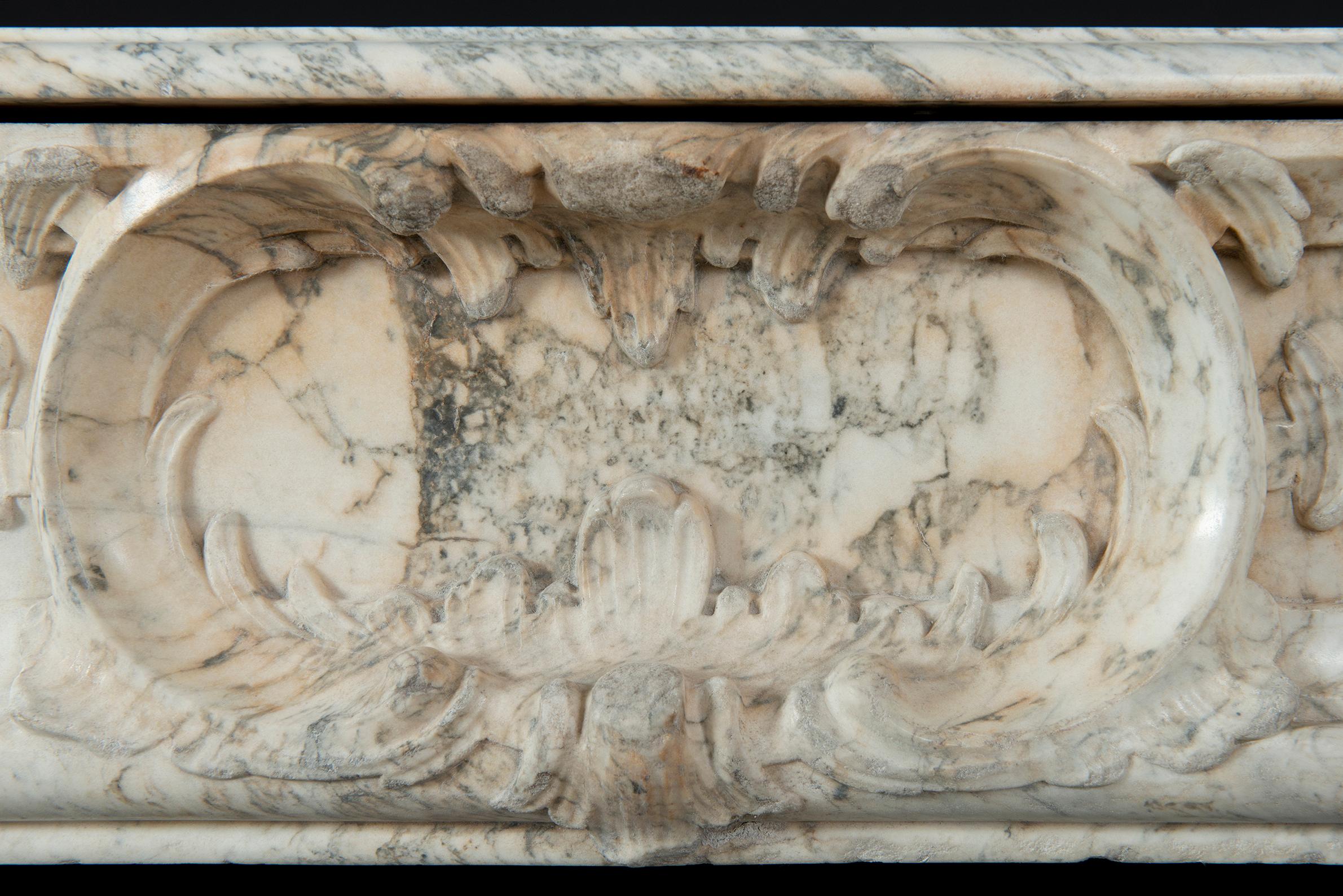 Alluring 18th Century Dutch Louis XV Fireplace Mantel For Sale 7