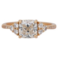 Alluring 1.96ct Diamonds Pave Ring in 18k Yellow Gold - IGI Certified