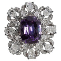 Alluring 5 carats 
81 points Sapphire 
Natural Diamond Ring with EGL