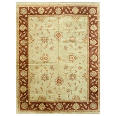 Alluring Artisan Multicolor Hand-Knotted Wool Rug Carpet, Indo-Persian Design