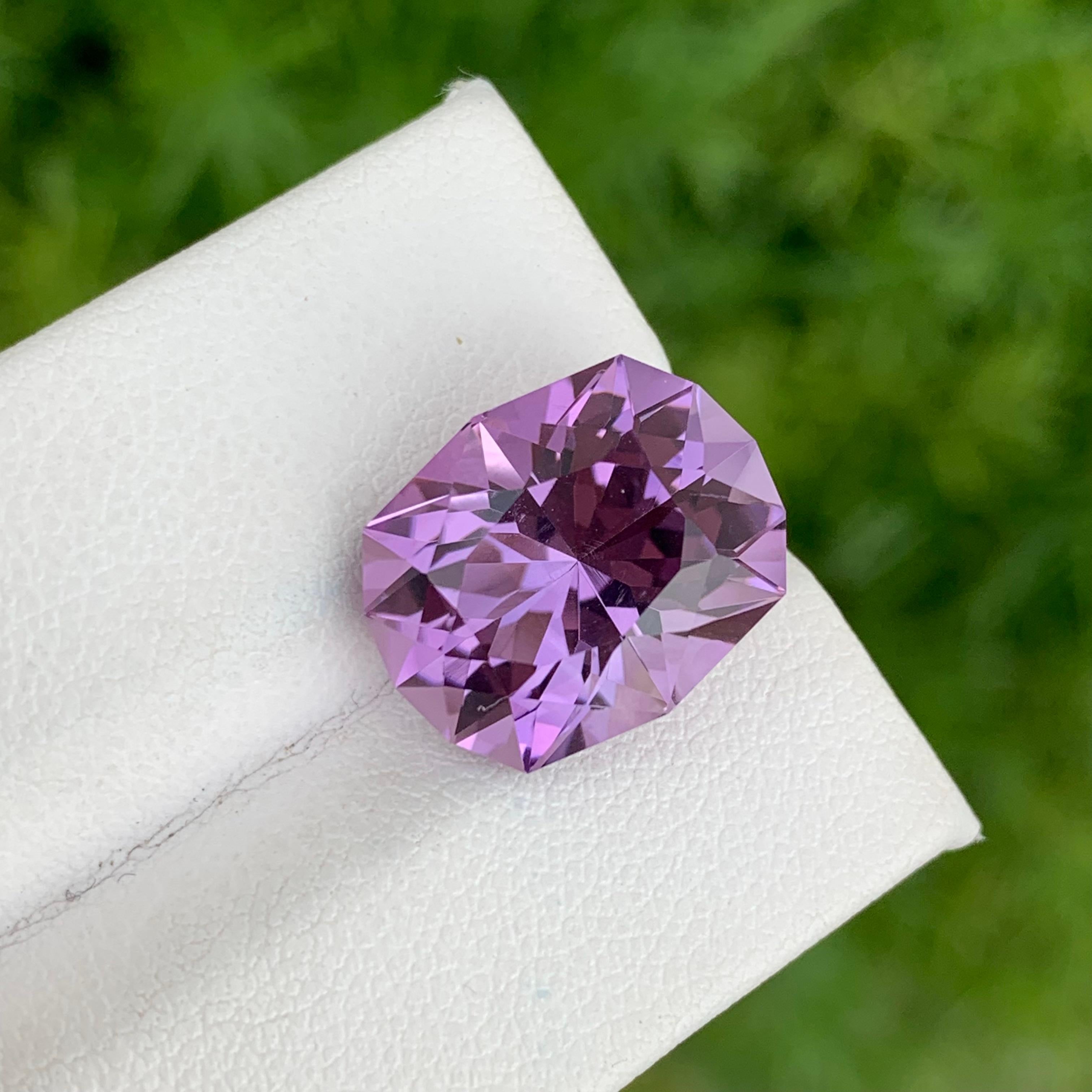 Antique Cushion Cut Alluring Beauty 9.65 Carat Fancy Cut Natural Loose Amethyst from Brazil For Sale