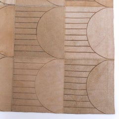 Superbe tapis de couloir personnalisable Sol Biscotti en cuir de vache moyen