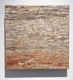 Barking Up the Wrong Tree 1 (Abstract Encaustic Painting in Neutral Palette)