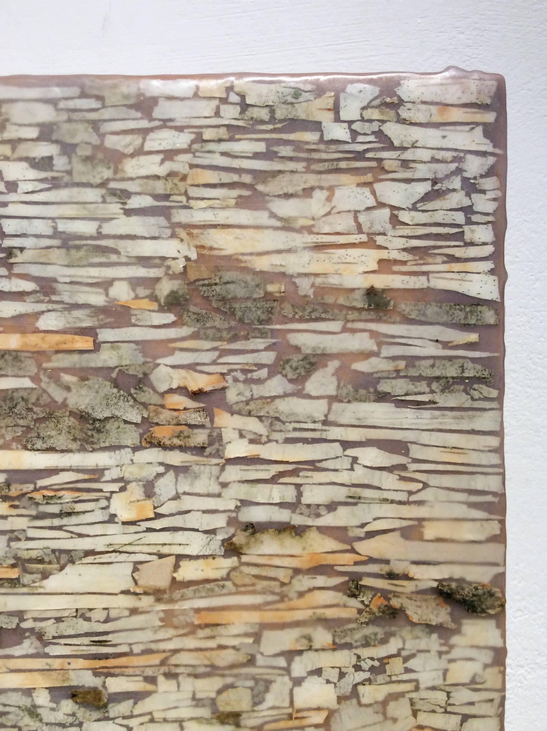 Barking Up the Wrong Tree 2 (Abstract Encaustic Painting in Neutral Palette) 1