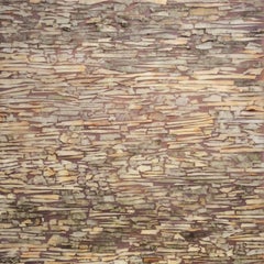 Barking Up the Wrong Tree 4 (Abstract Encaustic Painting in Neutral Palette)