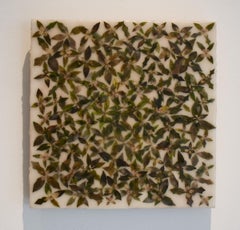 Euphorbic 10: Pittura astratta a encausto con materiale organico misto Greene & Greene