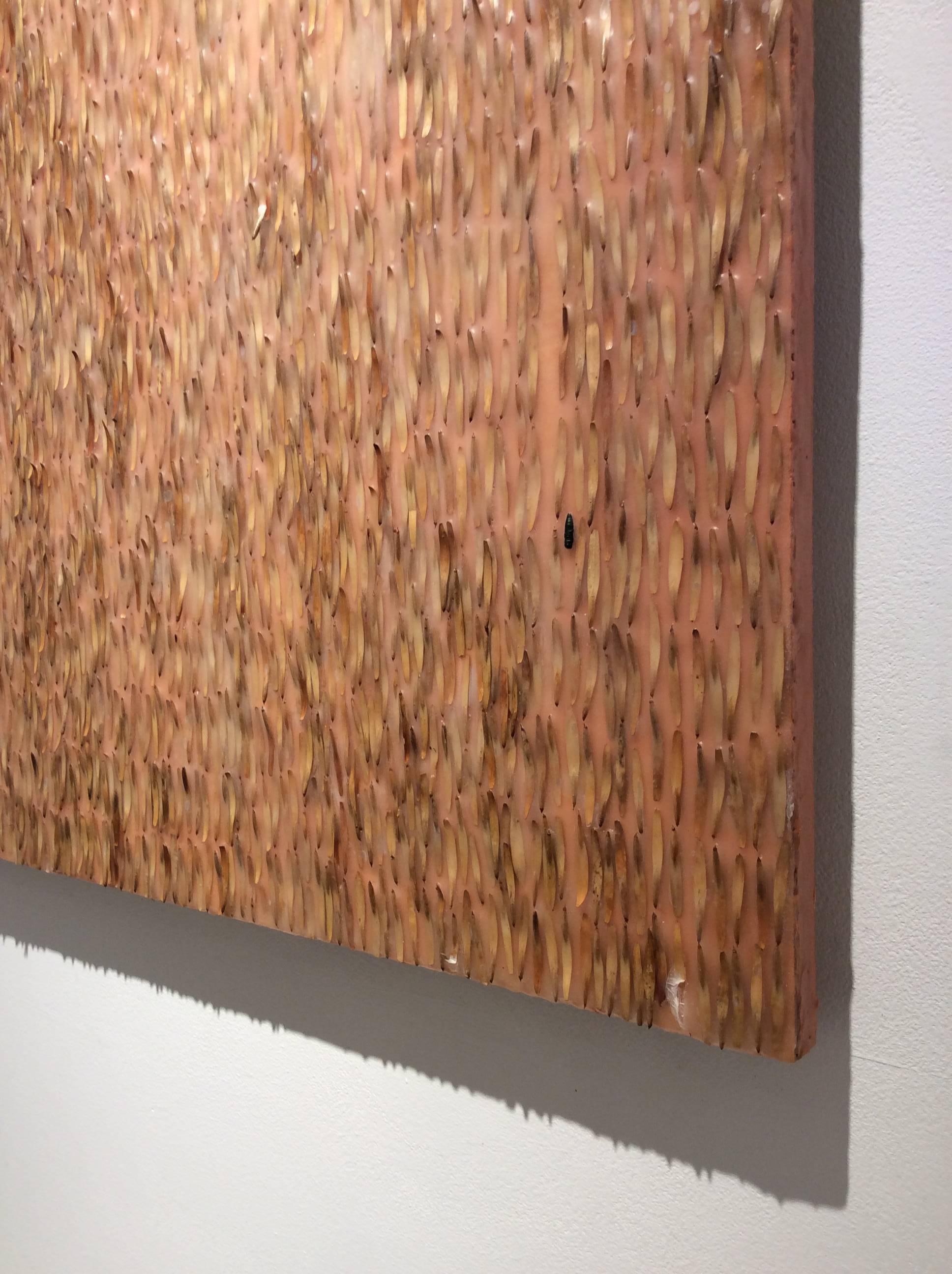 Untitled Ash 4 (Abstract Mixed Media Painting on Panel in a Neutral Palette) 2