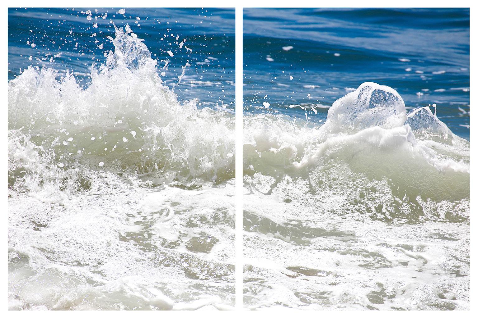 Allyson Monson Color Photograph - Slick it Back, Diptych, Seascape Fine Art Photography, Mounted in Plexiglass