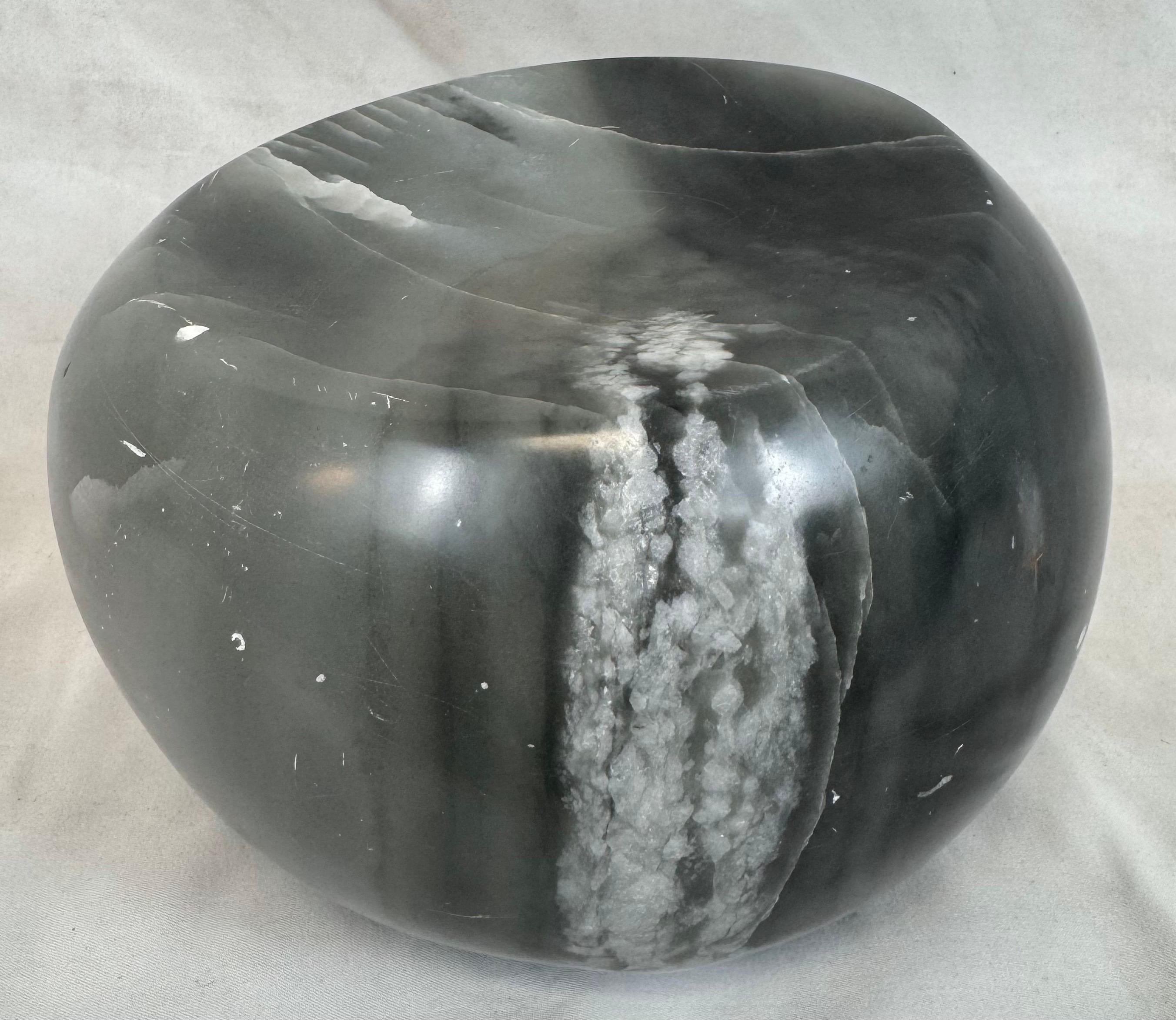 “Untitled” Alma Allen (b. 1970) Grey Marble Sculpture Minimalist Smooth Signed For Sale 9