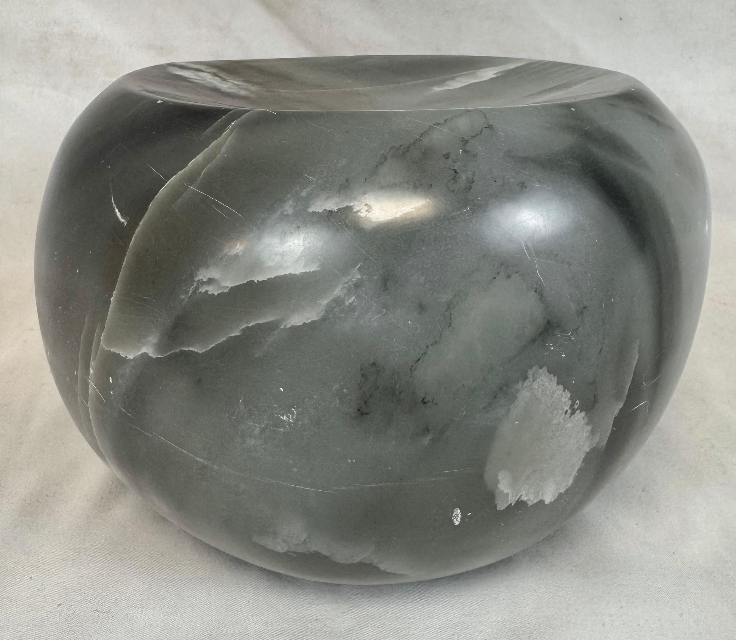 “Untitled” Alma Allen (b. 1970) Grey Marble Sculpture Minimalist Smooth Signed For Sale 10