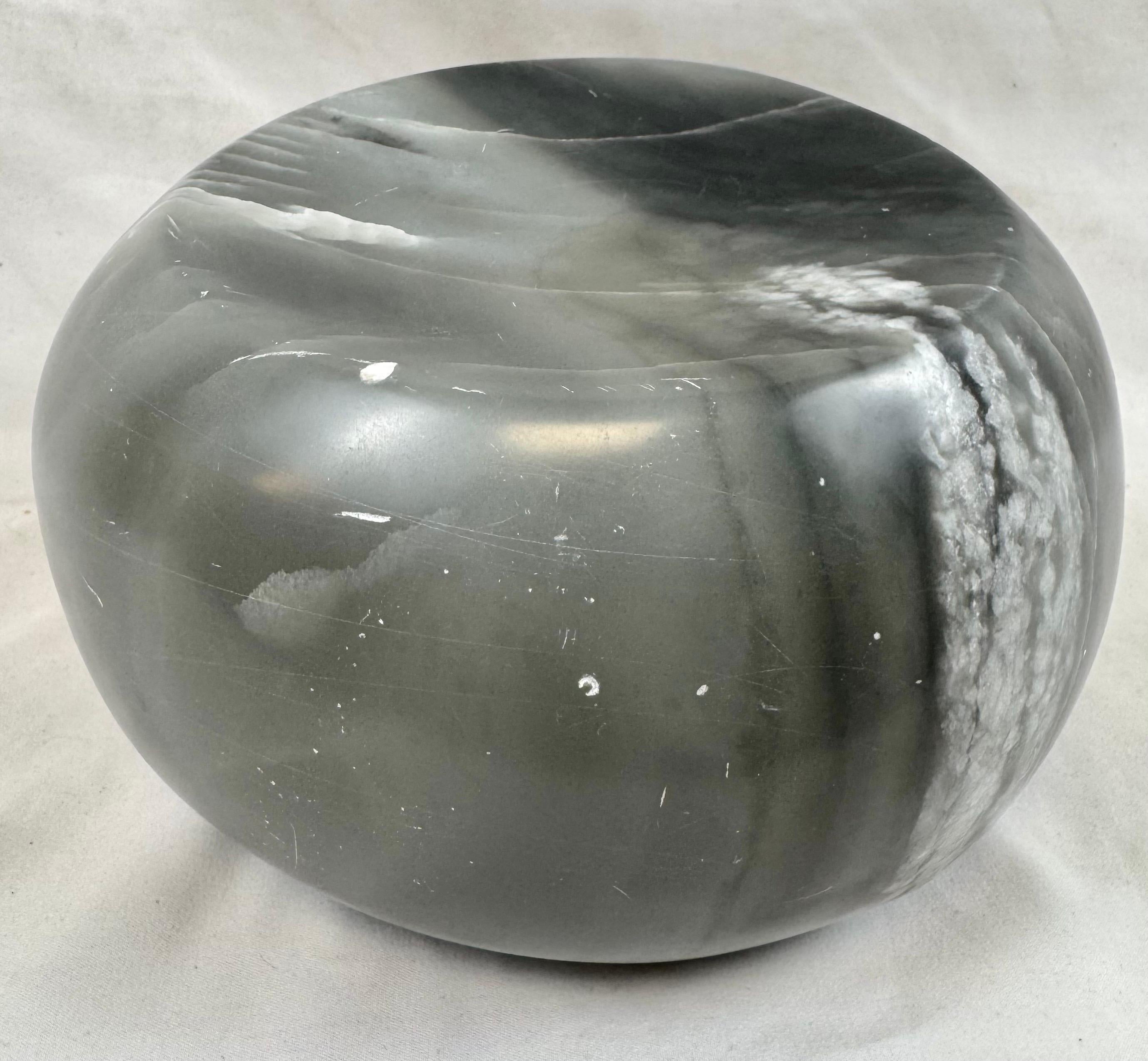 “Untitled” Alma Allen (b. 1970) Grey Marble Sculpture Minimalist Smooth Signed For Sale 11